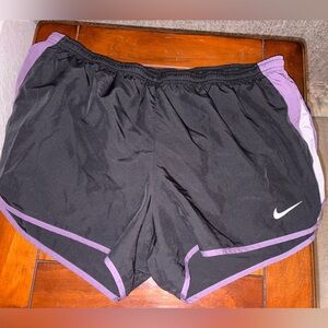 Nike Women's Athletic Shorts in Black and Purple